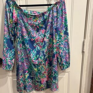 Colorful Off-Shoulder Dress